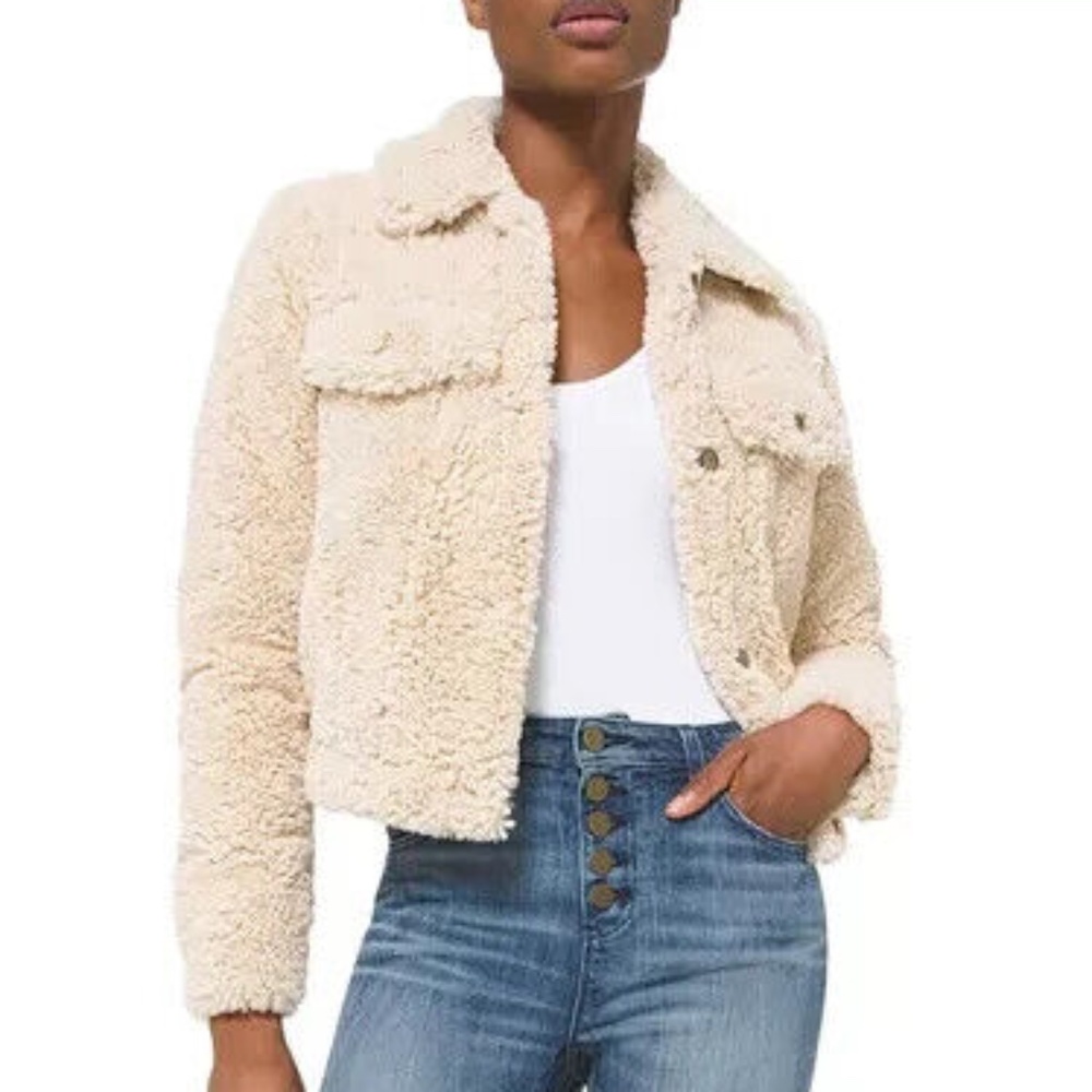 MICHAEL MICHAEL KORS Faux Sherpa Trucker Jacket